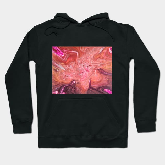 Pink Storm Hoodie by Portamento Art